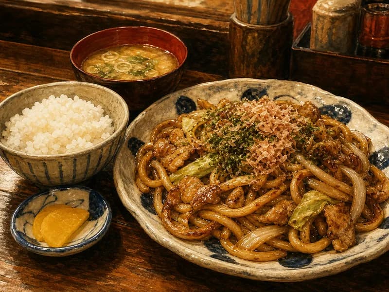 焼うどん定食